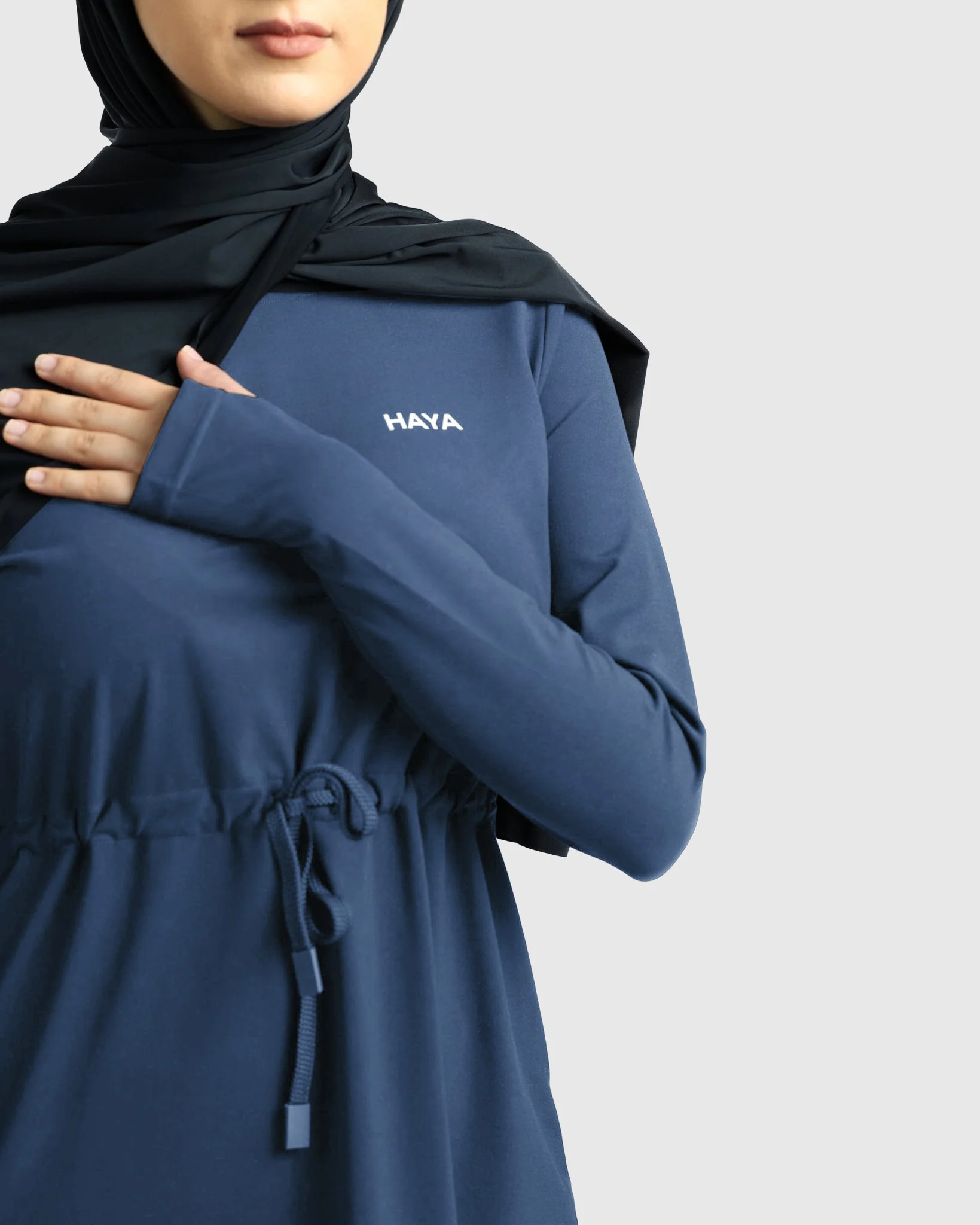 Modest Active Top - Navy - Image 6