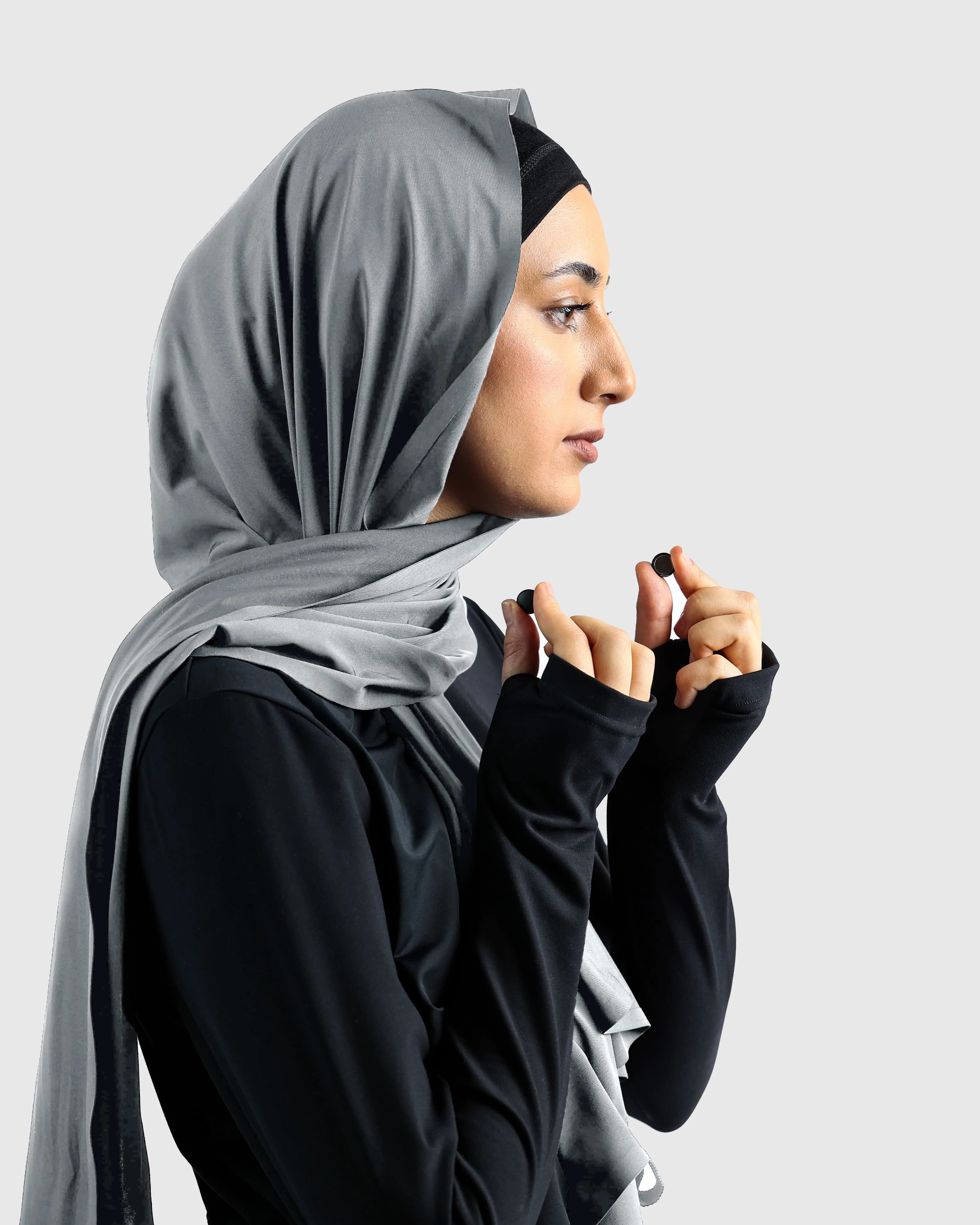 Sports Hijab - Space Grey - Image 6