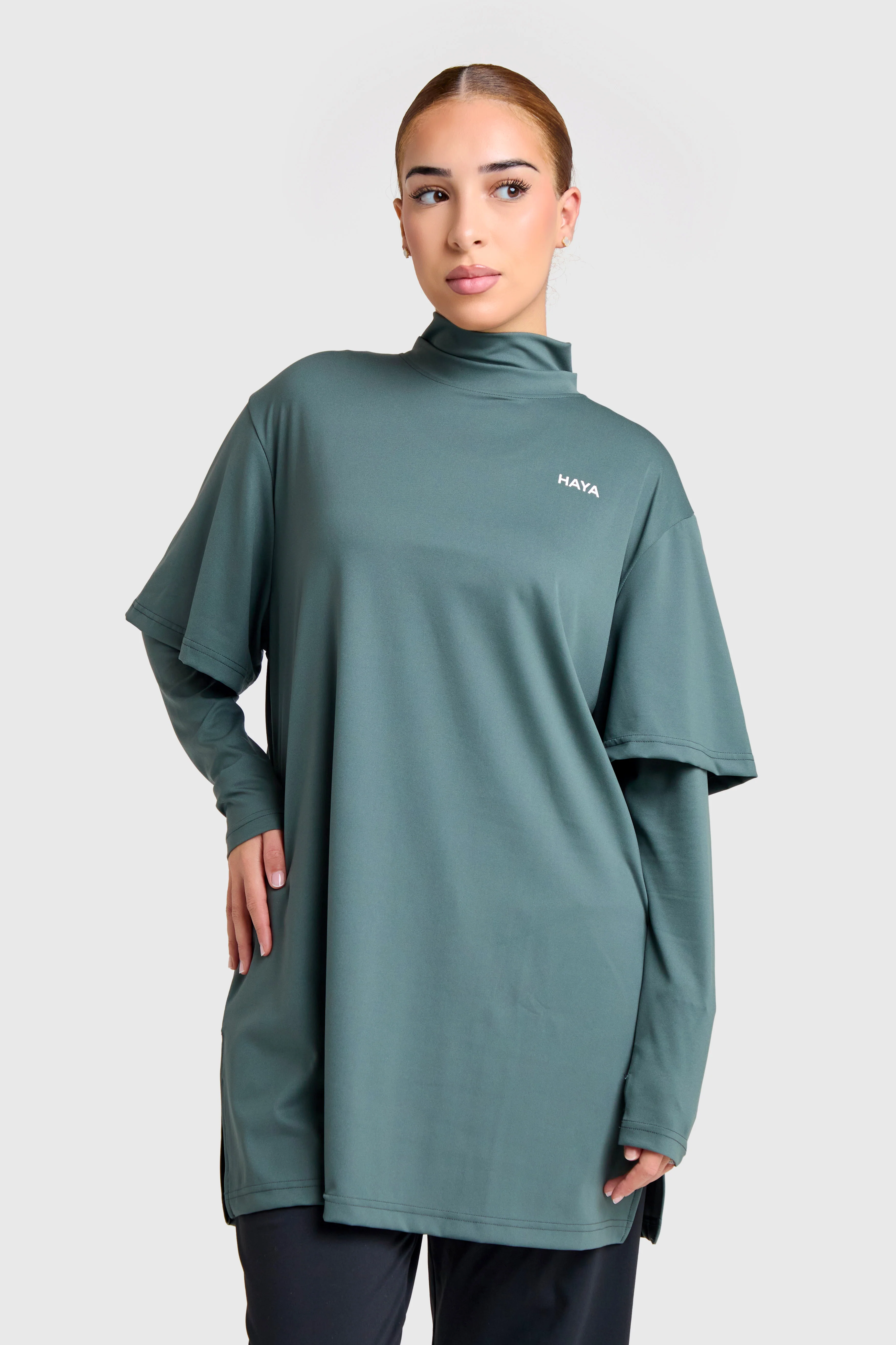 Oversized Active Tee - Charcoal Grey - Image 4