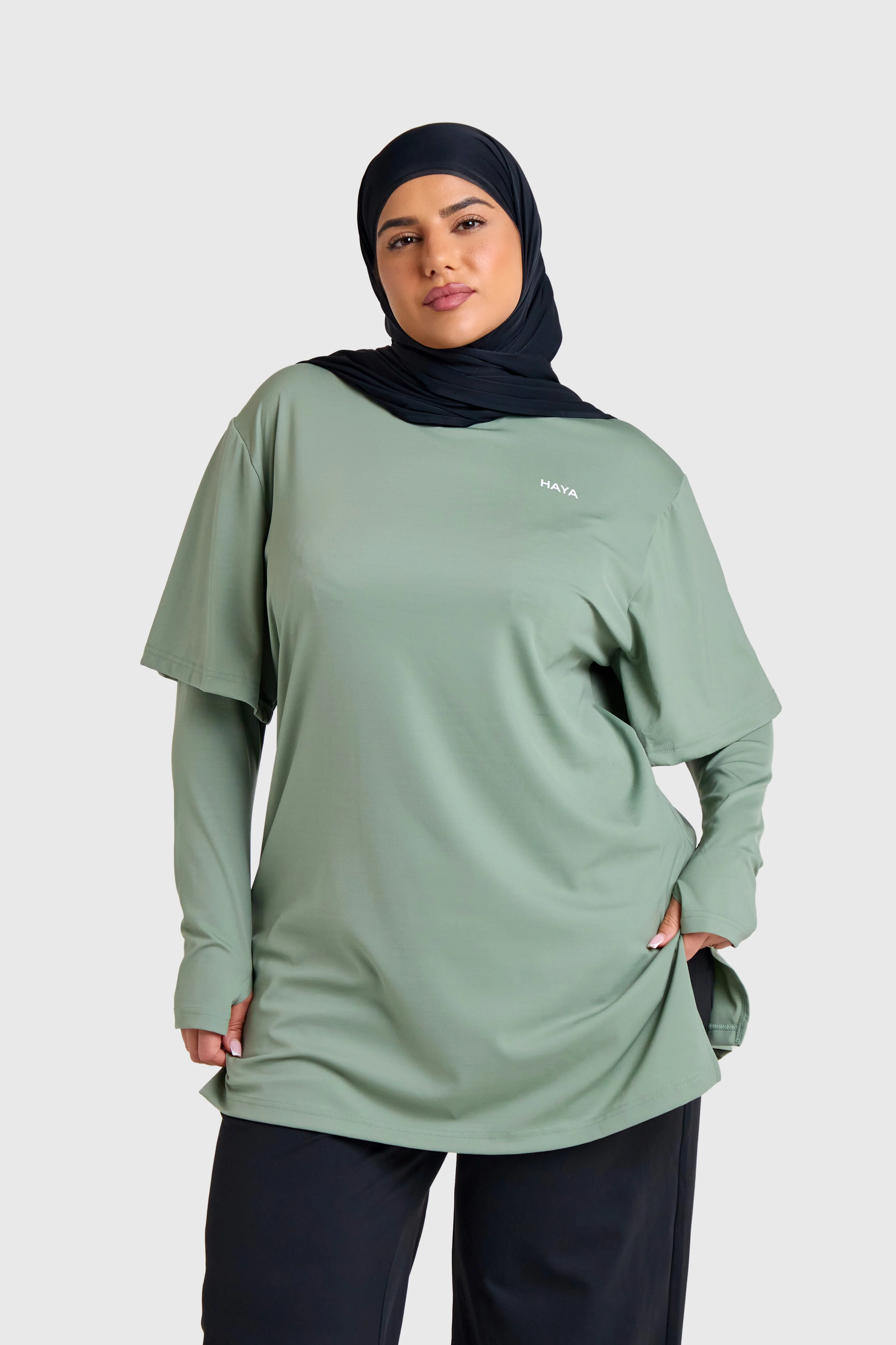 Oversized Active Tee - Matcha Green - Image 2